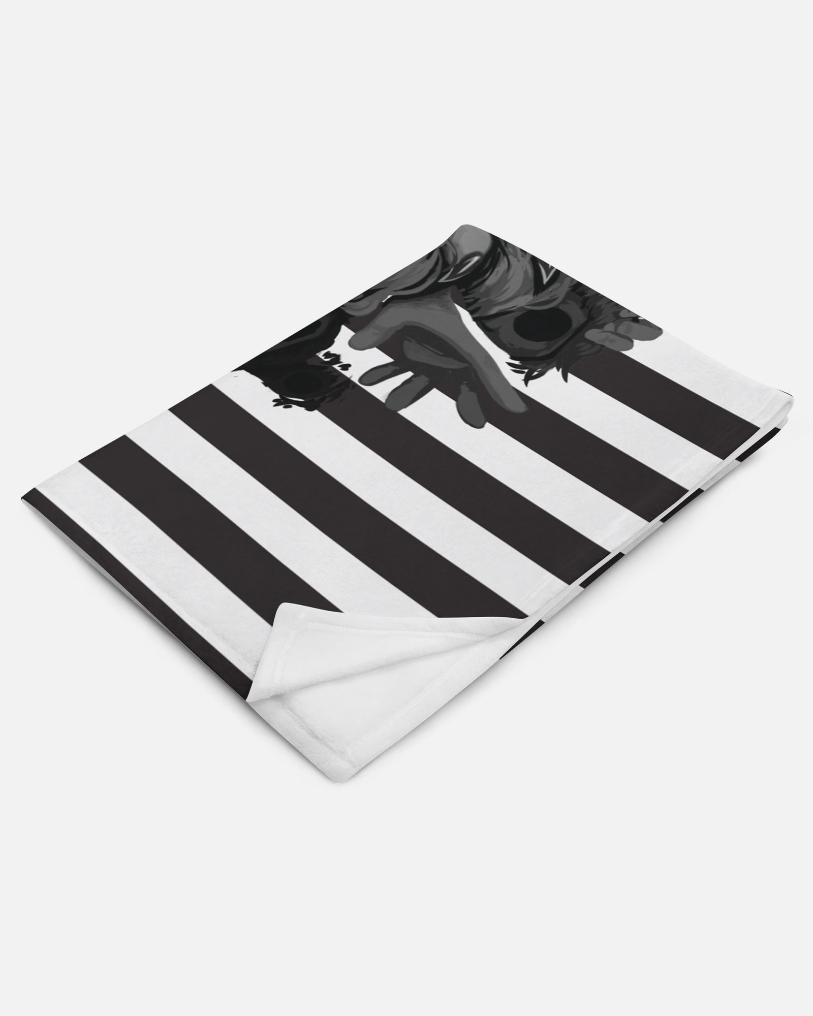 Monster CatNap Kids Faces Striped Throw Blanket - Image 3