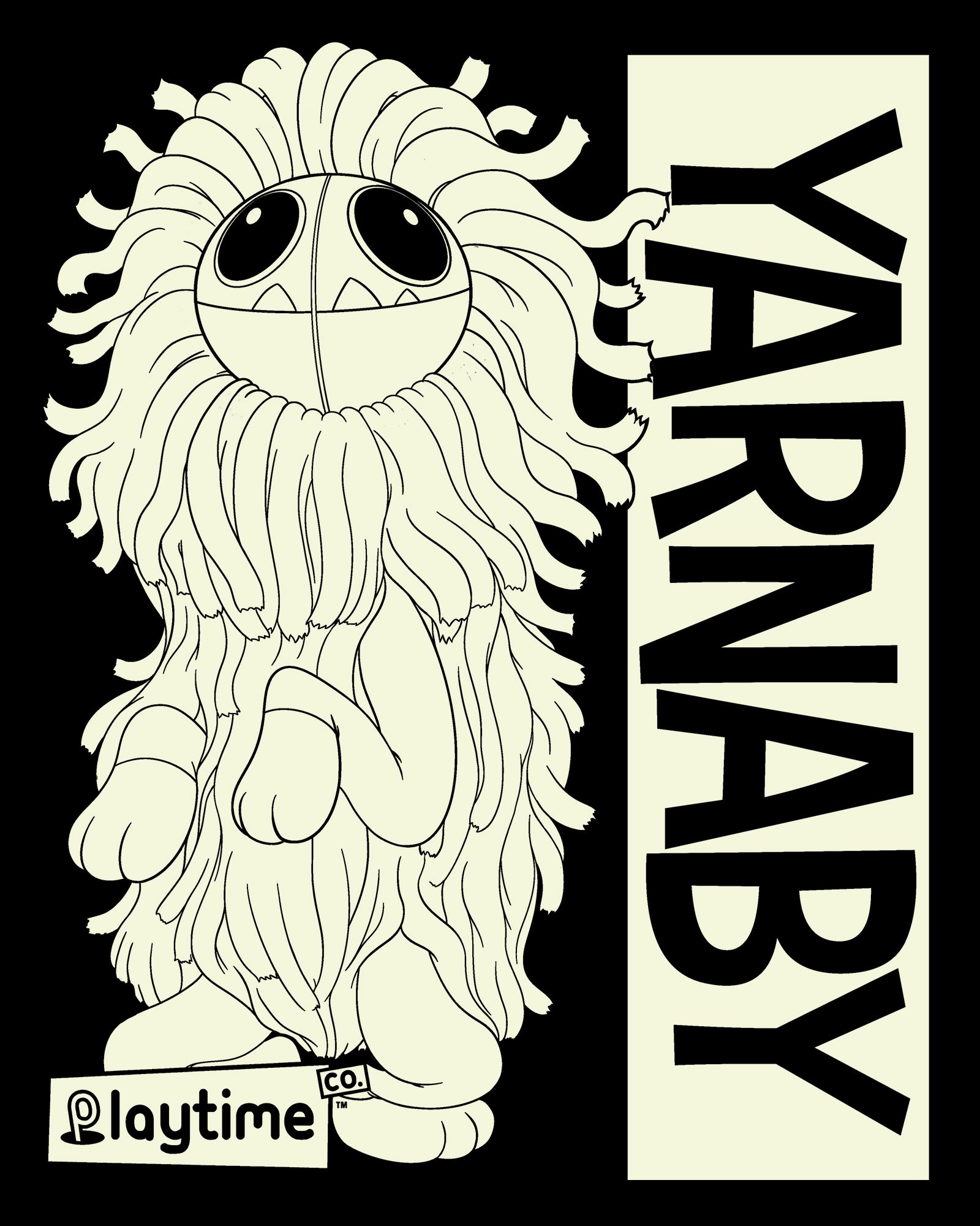 Yarnaby Sitting Black Long Sleeve Tee - Image 3